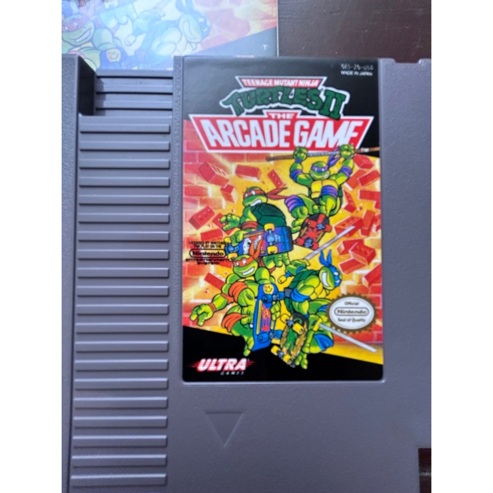 TMNT II The Arcade Game NES Nintendo Ultra Games NES-2N-USA with Manual